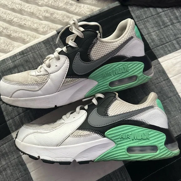 Nike Air Max Sneakers in White, Gray, and Green - Picture 2 of 4